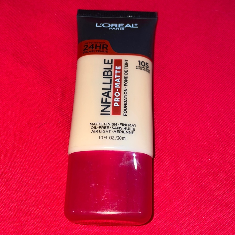 4/$25 L’Oreal 24hr Wear Infallible Pro-Matte Foundation (105 Natural Beige)